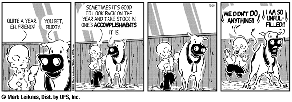 Cow and Boy Comic Strip